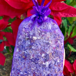 Intention Bath Bags- Infused with Crystals- Dead Sea Salt, Himalayan Sea Salt, Epsom Salt, Herbs and Botanicals