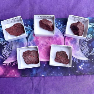 Cinnabar Specimen - RARE mineral- Philosopher's Stone- Prosperity Crystals- Stone of Invisibility