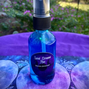 Lucid Dreams Mist for Lucid Dreaming, Astral Travel, and Enhanced Meditation. Crystal Infused Essential Oil Spray