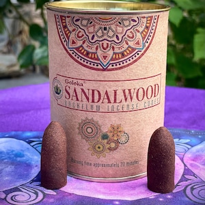 Goloka Sandalwood Back Flow Incense Cones