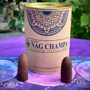 Goloka Nag Champa Back Flow Incense Cones