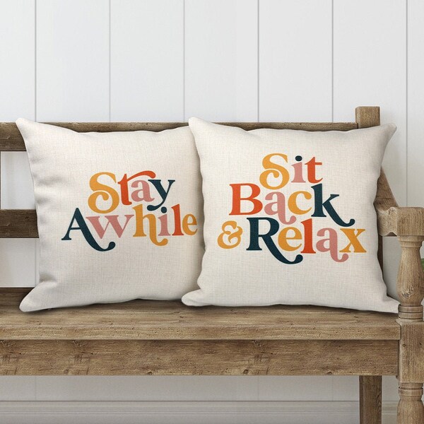 Sit Stay Pillows Etsy