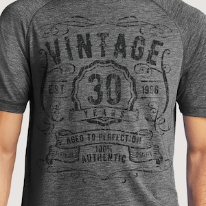 30th Birthday Shirts For Men | 1996 Vintage Style, Ultra Soft, Tri-Blend T-Shirt image 1