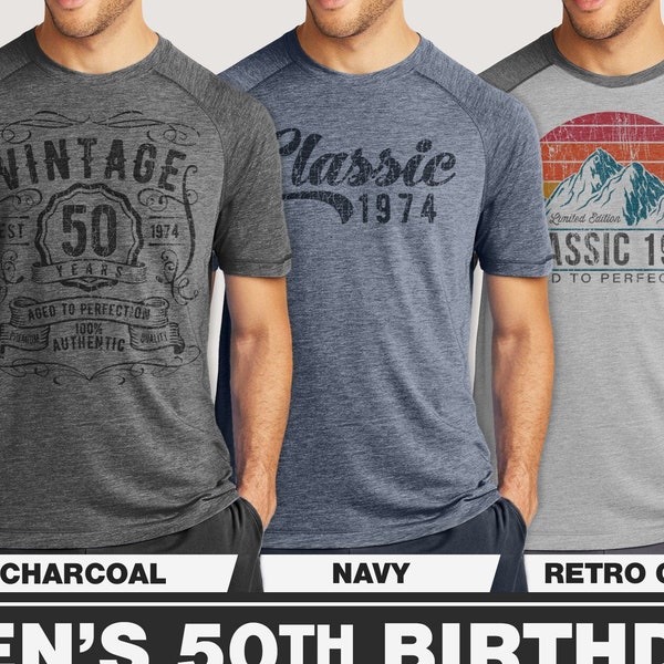 50th Birthday Gift For Men | 50th Birthday Decorations For Men -1974 Vintage tshirt For Men - 50th Gifts Ideas For Him, 1974 Birthday Shirt