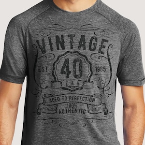 40th Birthday Gifts For Men | Custom Year Vintage T-Shirt  | 1985  Birthday Shirts For Him | 40th Birthday Gift Ideas | 1985 Birthday Shirt