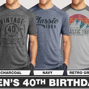 40th Birthday Gift For Him 1984 Birthday Shirts For Men Custom 40th Gift Ideas Personalized 1984 Vintage Shirts Funny Birthday Shirt image 1