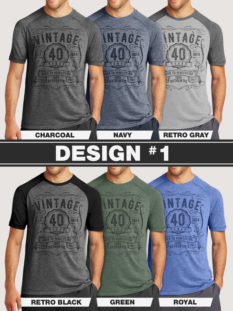 40th Birthday Gift For Him 1984 Birthday Shirts For Men Custom 40th Gift Ideas Personalized 1984 Vintage Shirts Funny Birthday Shirt DESIGN 1