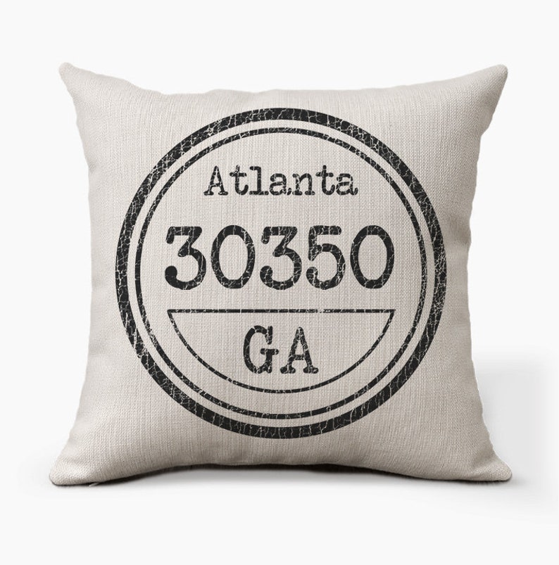 Personalized Zip Code Throw Pillows Housewarming Gifts Etsy