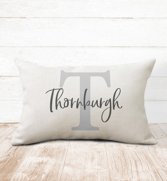 Monogram Pillow Cover Initial Personalized Gifts Monogrammed
