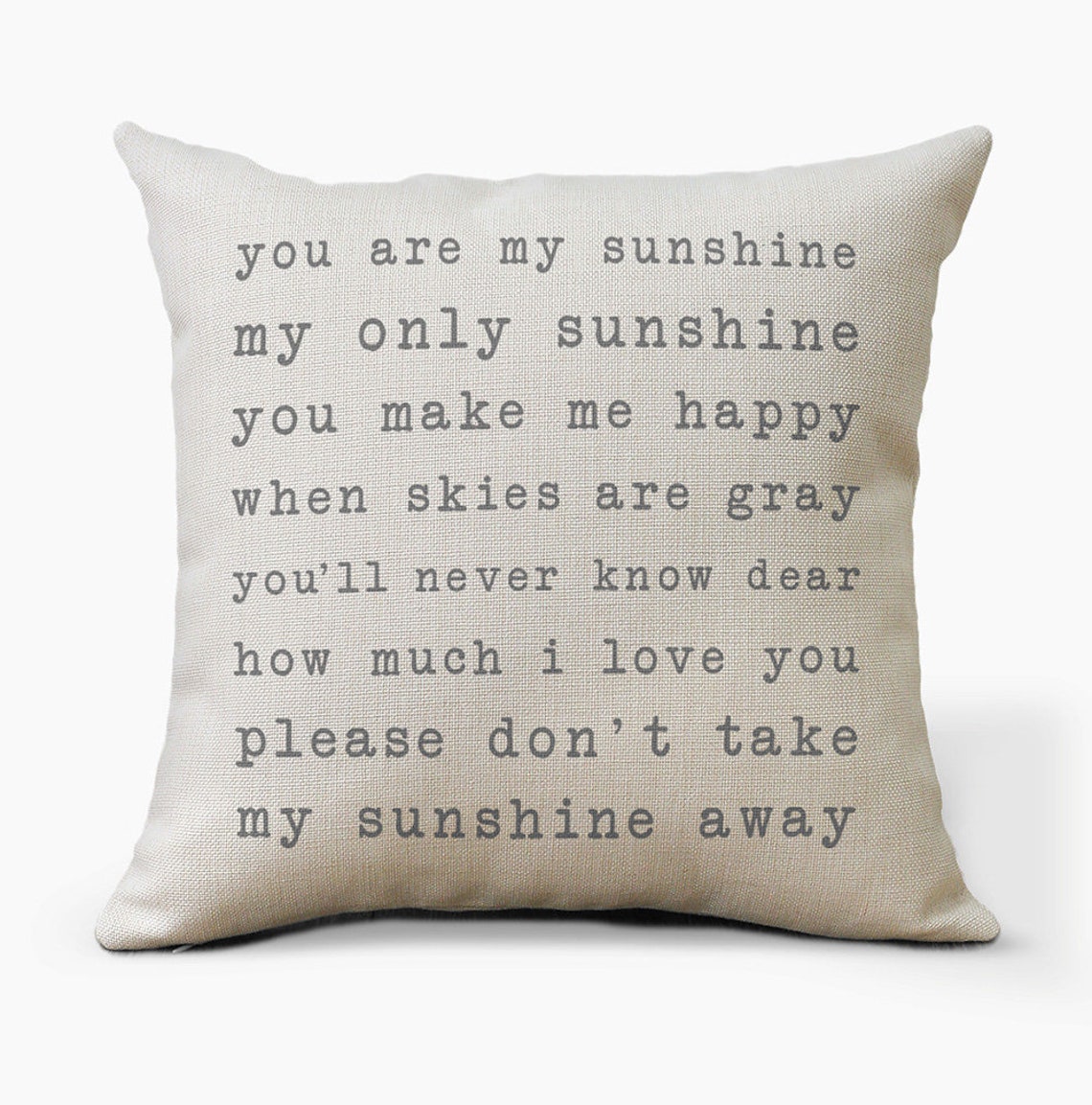 You Are My Sunshine Farmhouse Pillow Song Lyrics Gifts Etsy