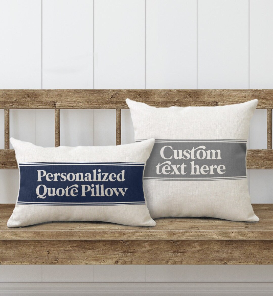 Personalized Quote Throw Pillows, Wedding Farmhouse Decor, Custom Text