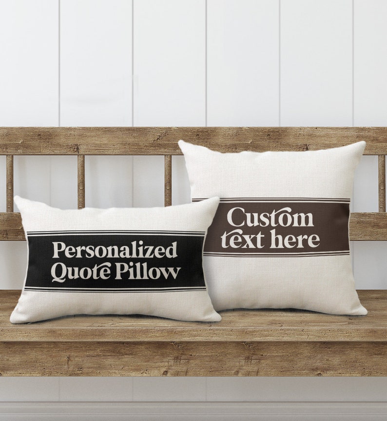 Personalized Quote Throw Pillows Wedding Farmhouse Decor Etsy