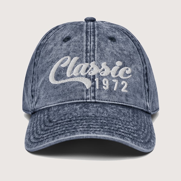 Regali per il 50° compleanno per uomini e donne - Cappello per papà del 1974 - Cappelli classici del 1974 - Berretto da baseball vintage invecchiato - Idee regalo per il 50° compleanno per lui