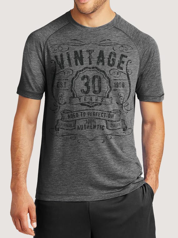 30th Birthday Shirts For Men | 1996 Vintage Style, Ultra Soft, Tri-Blend T-Shirt