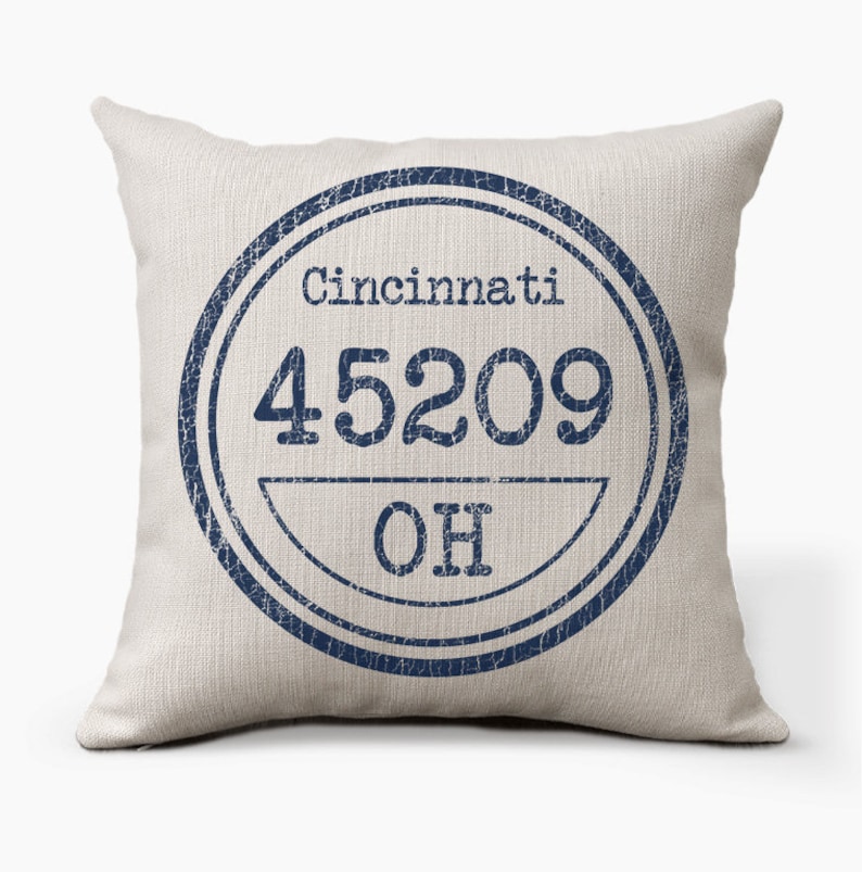 Personalized Zip Code Throw Pillows Housewarming Gifts Etsy
