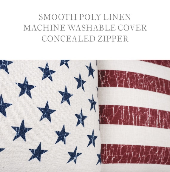 Vintage american flag pillow top