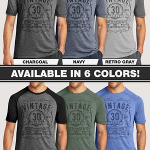 30th Birthday Shirts For Men | 1996 Vintage Style, Ultra Soft, Tri-Blend T-Shirt image 2