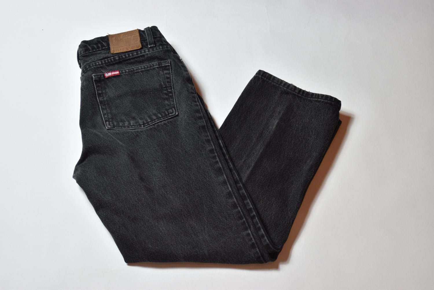 Vintage Faded Black Polo Ralph Lauren High Waisted Jeans - Etsy