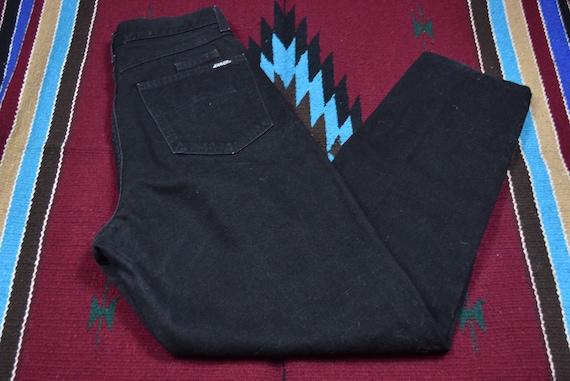 Vintage Black Denim High Waisted Mom Jeans - image 1
