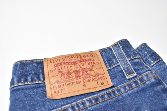 Vintage Blue Levis 517 Denim Jeans - image 3