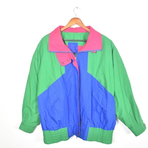 Vintage Color Block Long Sleeve London Fog Jacket