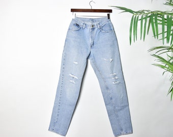 Vintage Wrangler Jeans denim indossati a vita alta