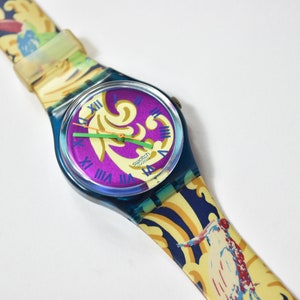 Vintage Yellow Deadstock 1994 Perroquet Swatch Watch