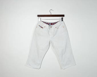 Vintage White Tommy Jeans Capri Pants