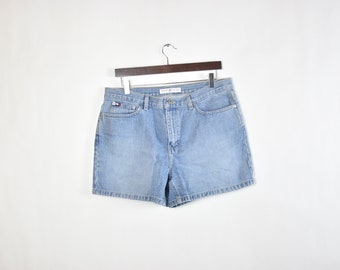 Vintage Hellblau Tommy Hilfiger Boyfriend Shorts