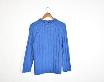 Haut Vintage Années 90/00 Fille - Col Roulé Bleu - Taille XL (14-16 Ans) - Coton