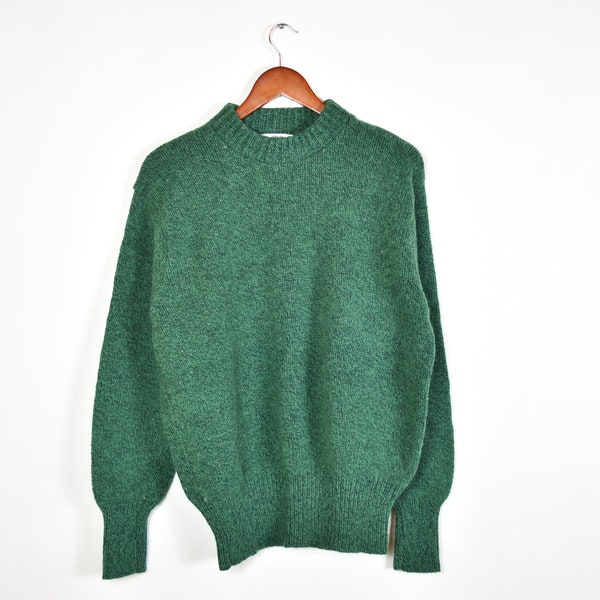 Pull tricoté vert vintage