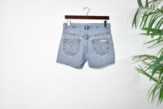 Vintage CALVIN KLEIN Light Blue Denim Shorts - image 2