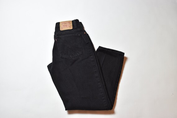 Vintage Black Levis 550 High Waisted Mom Jeans