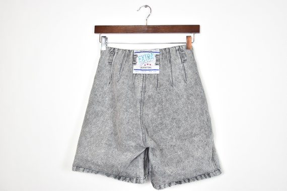 Faded Black and Gray High Waisted 80's Shorts - image 3