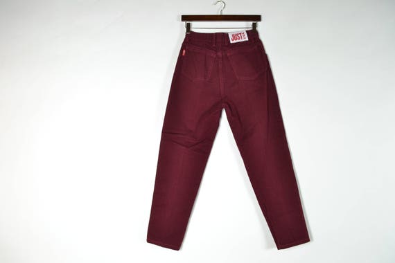 Maroon High Waisted Mom Jeans - image 2