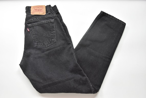 Vintage Black Levis 550 High Waisted Mom Jeans - image 1