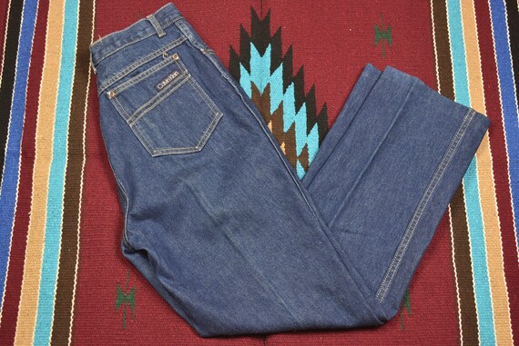 Vintage 70's High Waisted Straight Leg Blue Calvin