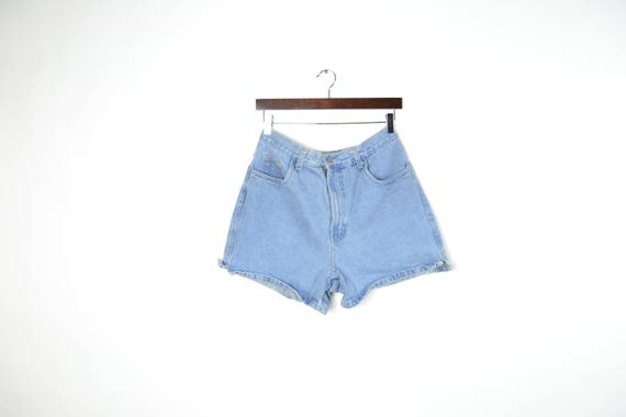 90s vintage Bill Blass Pastel Coral Denim High Waist Shorts