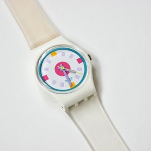 Vintage Clear 1989 &#39;Frost&#39; Ladies Swatch Watch