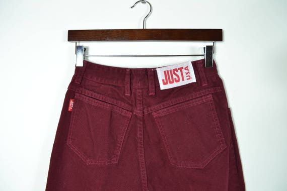 Maroon High Waisted Mom Jeans - image 3