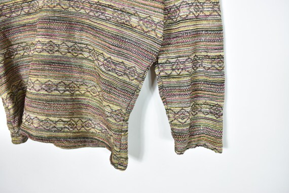 Vintage Striped V-Neck Crop Top - image 3