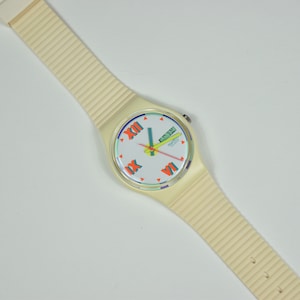 Vintage Swatch Watch - 1990 Short Leave Unisex Watch