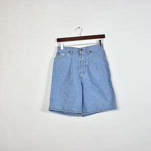 Vintage Blue 90&#39;s Denim High Waisted Chic Shorts