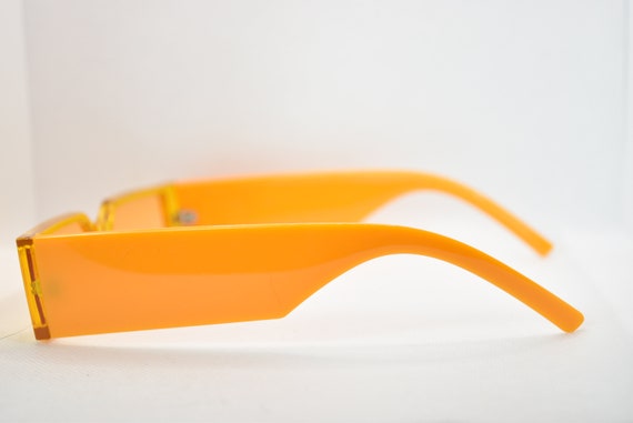 90's/00's Bright Orange Y2K Square Sunglasses - image 2