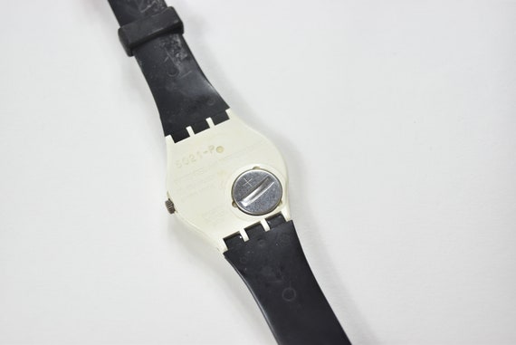 Vintage Black Deadstock 1985 Dotted Swiss Swatch … - image 3