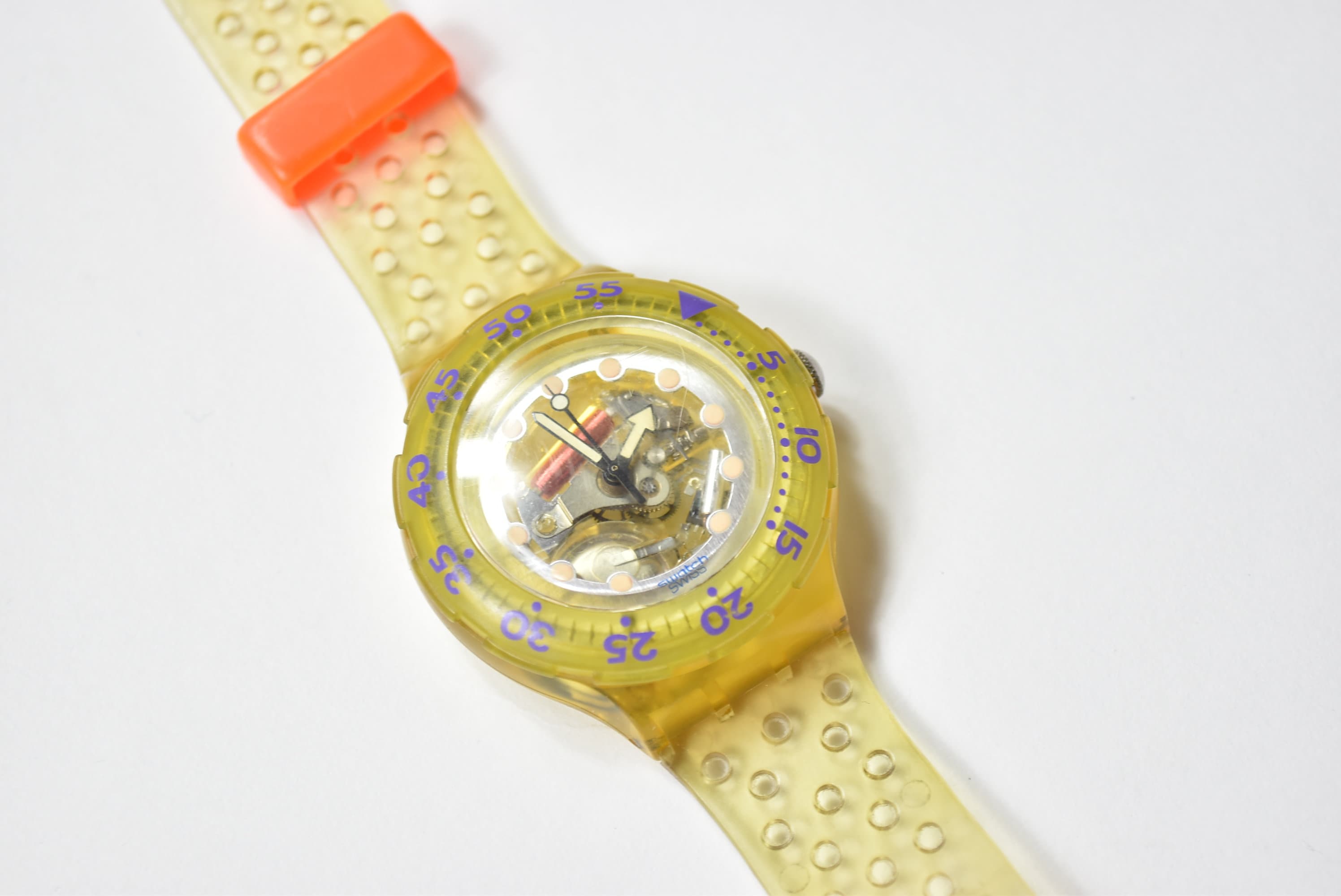 Vintage Yellow 1992 Jelly Bubbles Scuba Swatch Watch Etsy UK