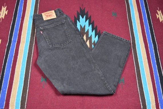 Vintage Black Levis 512 High Waisted Denim Jeans