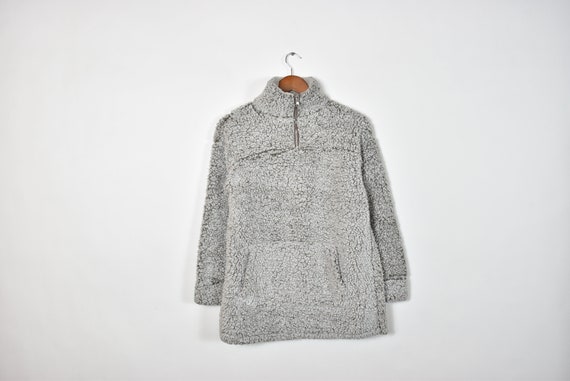 Vintage Grey Cozy Oversized Sheepskin Style Sweate