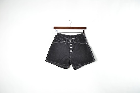 Vintage High Waisted Black Jordache Shorts - image 1