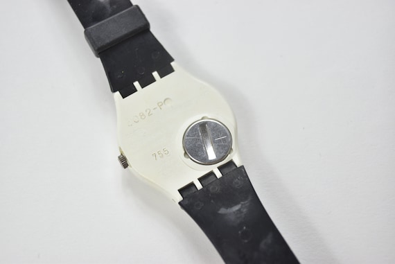 Vintage Black Deadstock  1985 Dotted Swiss Swatch… - image 3